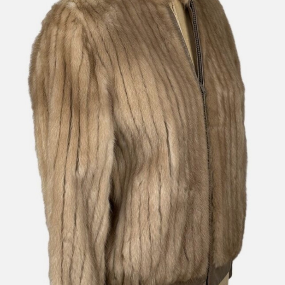 Women reversible leather and mink vintage from 1980